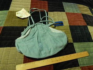 Holiday Fair ~ Jet Bag ~ "Mom Jeans" Retro Denim Bohemian Purse ~ '80s-'90s Ltd - Picture 1 of 12