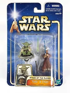 STAR WARS Yoda & Chian Padawan Lightsaber Training Action Figure - Hasbro 2002 - Picture 1 of 2