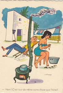 Carte postale postcard HUMORISTIQUE HUMOUR PICHARD c'est autre chose que l'hôtel - Picture 1 of 1