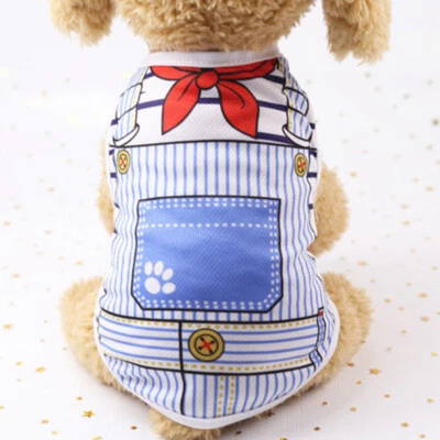Pet Dog Cat Cute Print Vest Clothes Puppy Summer Thin Cotton Sleeveless T-shirt - Image 1 of 4