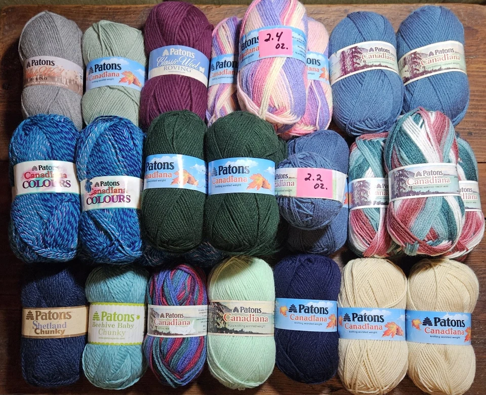 PATONS CANADIANA, LANA CLÁSICA E HILO ITINERANTE🧶3 y 3,5 oz.🧶VENDIDO POR MADEJA Foto 1 de 1