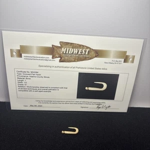 Anzuelo acanalado con certificado de autenticidad único hombre cueva/oficina museo de arte G9+ - Imagen 1 de 5