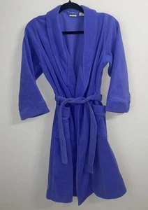 Kids Unisex M (10-12) LL BEAN Purple Fleece Plush Tie Front Bathrobe - Picture 1 of 4