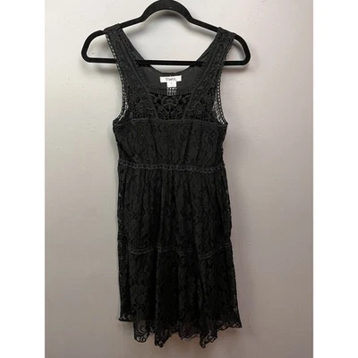 Pinky Negro Encaje Mini Vestido Mujer Pequeño Patinador Gótico Capricho Bruja Foto 1 de 4