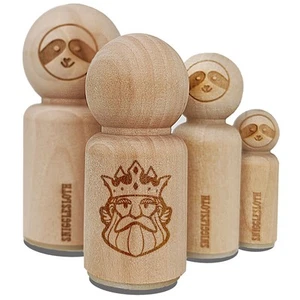 Sello de goma corona medieval cabeza de rey de dibujos animados para estampar planificadores artesanales - Imagen 1 de 10