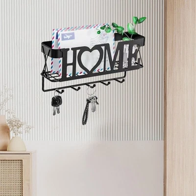 Metal Key Holder Modern Towel Hanger for Living Room Entryway Shoulder Bag - Image 1 of 4