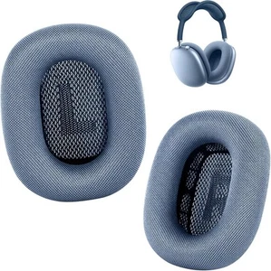 Coussins d'oreille pour casque AirPods Max - oreillettes en maille améliorée bleu ciel - Photo 1/7