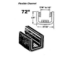 Canal de ventana flexible para panel Chevrolet C10, camioneta C10 1960-1963; WC 18-72 - Imagen 1 de 1