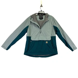 Carhartt Women's Pullover Half Zip Rain Defender Loose Fit Rain Jacket SMALL VGC - Picture 1 of 18