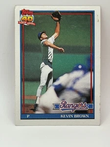 1991 Topps #584 Kevin Brown Rangers - Picture 1 of 2