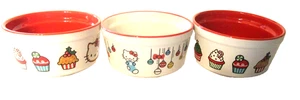 3 Hello Kitty Christmas Ceramic Ramekins Bowls 2023 - Picture 1 of 10