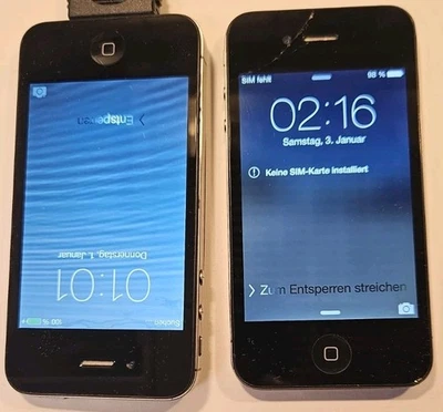1x iPhone 4 (A1332) + 1x iPhone 4s ( A1387 ) Sturzschaden (ohne  Zubehör)7 - Bild 1 von 4