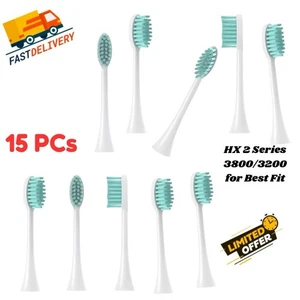 15 Stück Ersatz-Zahnbürstenköpfe kompatibel mit Phillips Sonicare Snap-on HX2 - Bild 1 von 2