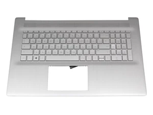 HP 17-cp1000 original Tastatur inkl. Topcase DE (deutsch) silber/silber - Bild 1 von 2