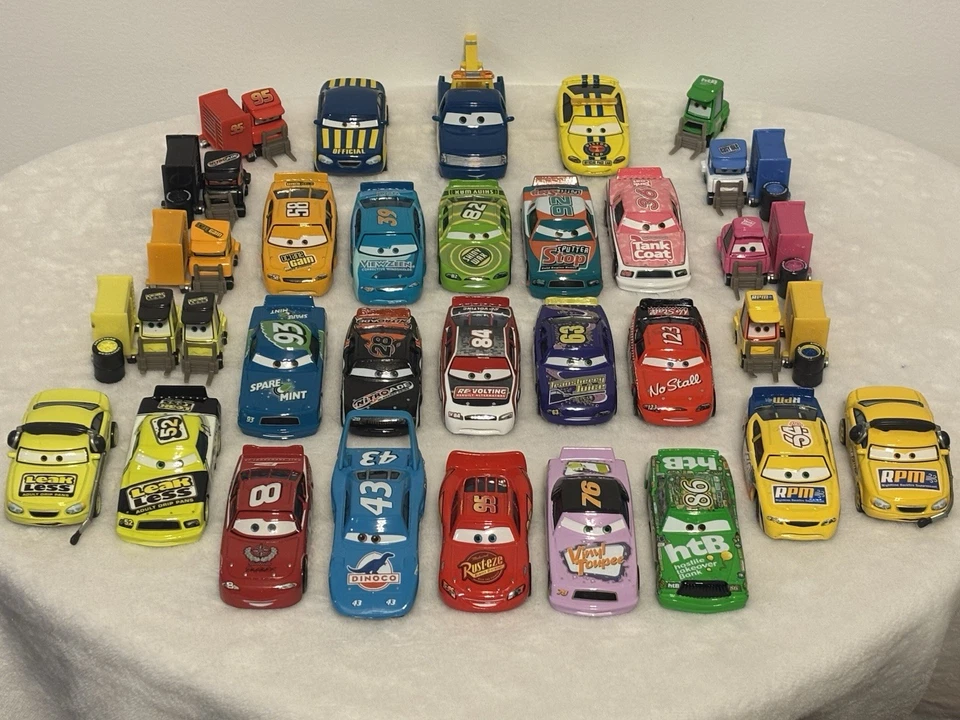 Disney Pixar Cars 2006-08 Mattel 1:55 Dinoco 400/Piston Cup Race Loose MINT Lot  - Image 1 of 4