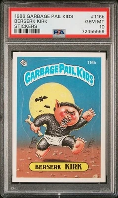 1986 Topps Garbage Pail Kids GPK OS3 Series 3 #116b BERSERK KIRK - PSA 10 Gem - Image 1 of 2