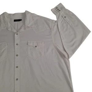 Polo Ralph Lauren Western Pearl Druckknopf Hemd Herren 4XLT Weiß Langarm - Bild 1 von 21