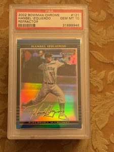 2002 Bowman Chrome Refractor 121 Hansel Izquiedro PSA 10 Marlins GEM MINT - Picture 1 of 1