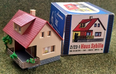 DDR Mamos H0 Haus Sybille Einfamilienhaus Modelleisenbahn 2/23-1 OVP GdR - Bild 1 von 4