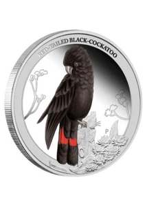 2013 Birds of Australia - Red-Tailed Cockatoo 1/2oz Silver Proof - Picture 1 of 5
