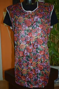 Kittelschürze Hauskleid Arbeitsschürze Kurz 100%Polyester Größe S,M,L,XL,XXL,3XL - Bild 1 von 7
