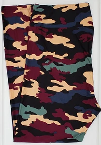 TC LuLaRoe Tall & Curvy Leggings Camouflage Green Purple Blue Black NWT N94 New - Picture 1 of 6