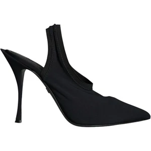 DOLCE & GABBANA Shoes Black Jersey Stretch Heels Slingback EU39 / US8.5 820usd - Picture 1 of 9