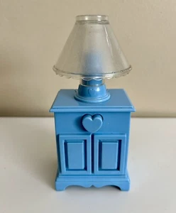 1995 Hasbro Playskool Victorian Blue Lamp Nightstand Bedside Table Not Working - Picture 1 of 2