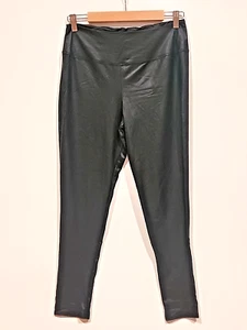 Boohoo Night Faux Leather Pants Black Size 14 High Waist Slim Fit Edgy Chic Y2K - Picture 1 of 12