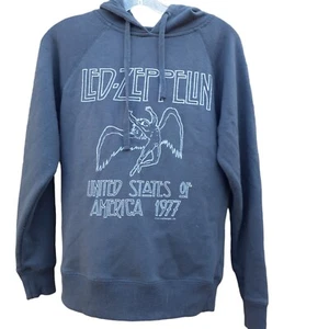 Official Led Zeppelin Hoodie Retro United States of America 1977 Metal Rock - Picture 1 of 5