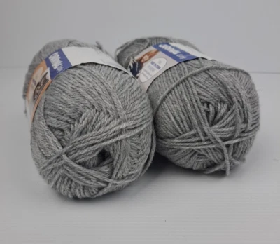 Panda  Carnival  Gray  8 ply  Yarn  100%  Premium  Acrylic 100g per Ball x Two - image 1 of 4