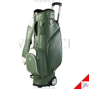 HONMA 2025 FUN OUTDOOR CB52409 Golf Wheeled Caddie Bag 5Way 9inch PU- Khaki - Picture 1 of 8