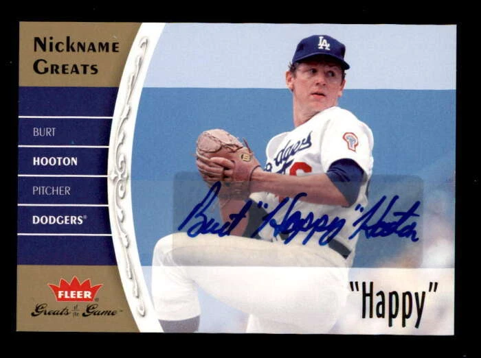 Burt Hooton 2006 Fleer Greats of the Game apodo Greats automático "feliz" BF7671 Foto 1 de 1