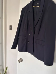 YOUR SIXTH SENSE Ladies Navy Blue Blazer Jacket UK 20 - Picture 1 of 8