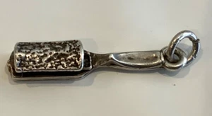 925 Sterling Silver Hair Brush Beautician Charm for Bracelet or for Necklace - Picture 1 of 5