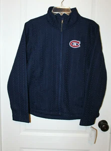 NWT Montreal Canadiens NHL GIII Full Zip Knitted Sweater Jacket Coat Womens XL - Picture 1 of 5