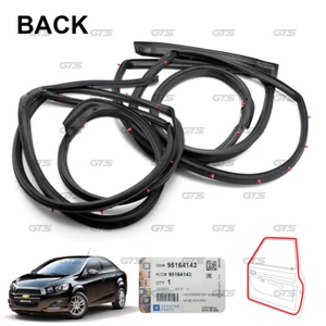 Fits Chevrolet Sonic Sedan 2012 '18 Rear Door Rubber Seal Weatherstrip - Picture 1 of 10