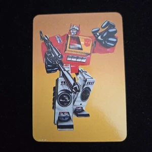 NM Transformers G1 Hasbro Action Cards 1985 19 Blaster orange Yellow variation - Picture 1 of 2