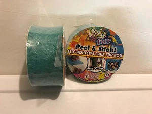  FAB-FUR-ADHESIVE-FAUX-FUR-AND-PLUSH-CRAFTING-MATERIAL--TURQ/TEAL-SHAG-(1-ROLL) - Picture 1 of 5