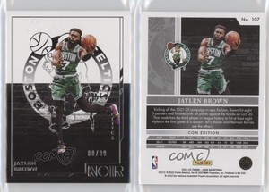 2021-22 Panini Noir Icon Edition /99 Jaylen Brown #107