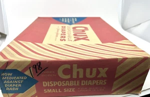NEW Sealed 1955 CHUX Disposable DIAPERS 36 Small Sz Babies Under 12lbs Medicated - Picture 1 of 15
