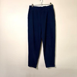 Lands End Serious Sweats Womens S 6 -8 Navy Elastic Waist Pockets Heavy NWT - Picture 1 of 14
