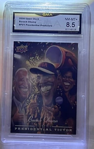 BARACK OBAMA 2008 UD PREDITTORI PRESIDENZIALI PV-1 GRADO 8,5 L@@K - Foto 1 di 2