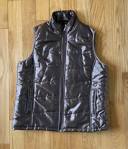 Jane Ashley Women’s Brown Quilted Puffer Vest Size Large - Picture 1 of 5