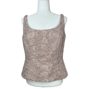 Carmen Marc Valvo Women’s Pink Lace Formal Wedding Sleeveless Top 10/C37 - Picture 1 of 11