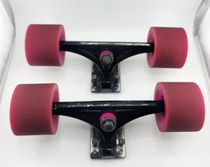 4 ruedas de skate Red Rider 72 + rodamientos, 2 camiones de carretera a juego usados - Imagen 1 de 17