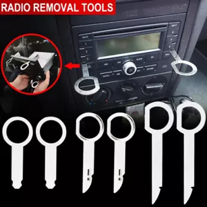 Kit de reparación de unidad principal estéreo herramienta pin llave extracción radio interior auto coche 6 piezas - Imagen 1 de 13