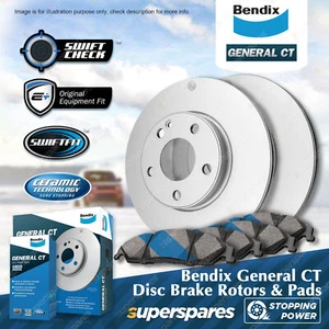 Rear Bendix GCT Rotors Pads for Holden Astra PJ Barina TM Cruze JH JG 15" Wheel - Picture 1 of 5