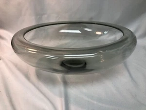 Large Holmegaard Per Lutken smoky grey glass BOWL MCM 13 1/2" - Picture 1 of 7