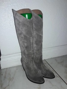 Jeffrey Campbell Size 7.5 sand rock Suede High Boots Sexy Gorgeous! - Picture 1 of 10